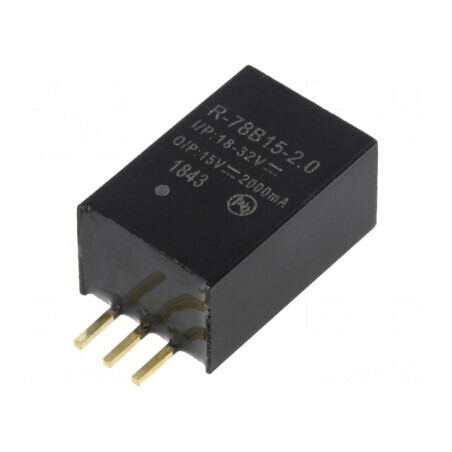 Convertor DC/DC 30W 18-32V la 15V 2A SIP3 | Electronic-mag.ro | Componente Electronice