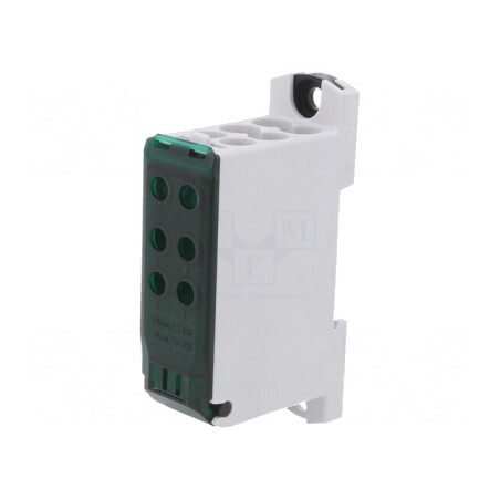Bloc Distribuție Piste 1 Borne 8 Lățime 24.3mm | Electronic-mag.ro | Componente Electronice