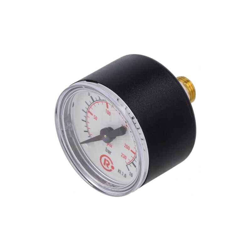 Manometru 0-16 bar 40mm pentru lichide și gaze inerte | Electronic-mag.ro | Componente Electronice