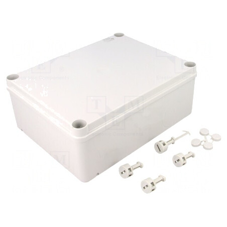 Carcasă universală gri IP55 pentru perete 170x220x80mm | Electronic-mag.ro | Componente Electronice