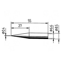 Vârf 0,4mm pentru ciocan de lipit stație | Electronic-mag.ro | Componente Electronice