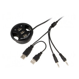 Hub USB Jack 3,5mm cu 2 Porturi și 3 Porturi USB | Electronic-mag.ro | Componente Electronice