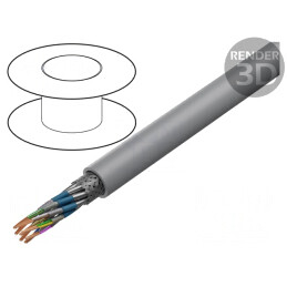 Cablu LiYCY-CY 8x2x0,25mm2 PVC Gri 500V  | Electronic-mag.ro | Componente Electronice