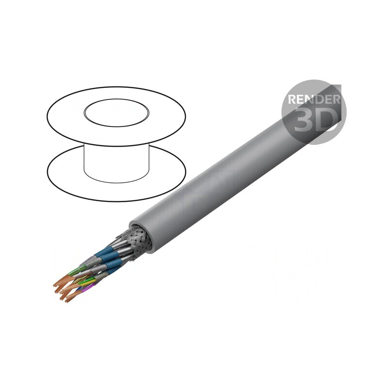 Cablu LiYCY-CY 8x2x0,25mm2 PVC Gri 500V | Electronic-mag.ro | Componente Electronice Cablu LiYCY-CY 8x2x0,25mm2 PVC Gri 500V | Electronic-mag.ro | Componente Electronice