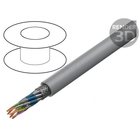 Cablu LiYCY-CY 8x2x0,25mm2 PVC Gri 500V  | Electronic-mag.ro | Componente Electronice