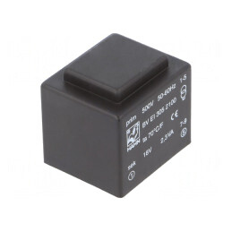 Transformator încapsulat 2,3VA 18V 128mA PCB | Electronic-mag.ro | Componente Electronice