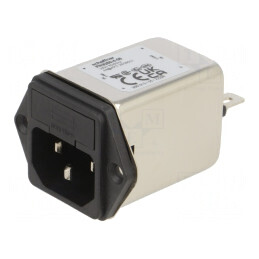 Conector Alimentare AC Soclu Tată C14 4A 250VAC | Electronic-mag.ro | Componente Electronice