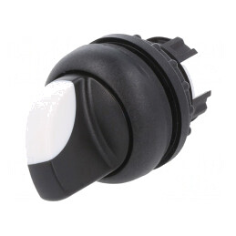 Comutator Rotativ 22mm Alb-Negru 3 Pozitii | Electronic-mag.ro | Componente Electronice