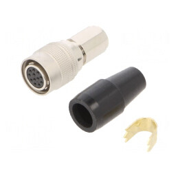 Conector circular HR10 push-pull mufă argintat 2A lipire | Electronic-mag.ro | Componente Electronice