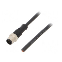 Cablu de conectare M12 5 pini 2m 60VAC 4A | Electronic-mag.ro | Componente Electronice