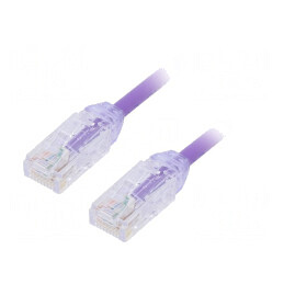 Patch cord UTP Cat6a LSZH Violet 1m 28AWG | Electronic-mag.ro | Componente Electronice