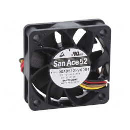 Ventilator axial 12V DC 52x52x15mm 30m3/h 38dBA cu bilă | Electronic-mag.ro | Componente Electronice