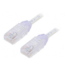 Patch Cord UTP Cat6a Alb 1m 28AWG | Electronic-mag.ro | Componente Electronice