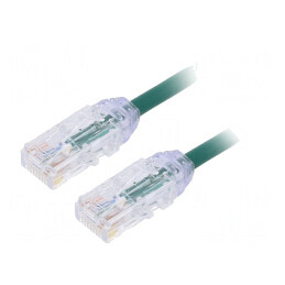Patch cord verde 1m U/UTP Cat6a LSZH 28AWG | Electronic-mag.ro | Componente Electronice