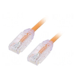 Patch cord TX6A-28 U/UTP Cat6a Cu LSZH Portocaliu 1m | Electronic-mag.ro | Componente Electronice