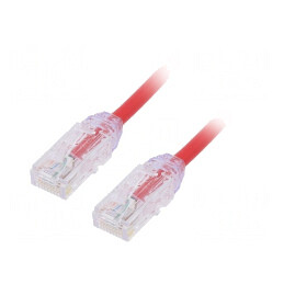 Patch cord Cat6a UTP 1m LSZH Roșu | Electronic-mag.ro | Componente Electronice
