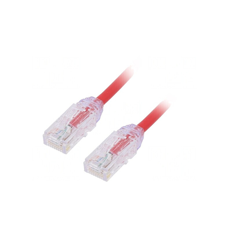 Patch cord Cat6a UTP 1m LSZH Roșu | Electronic-mag.ro | Componente Electronice
