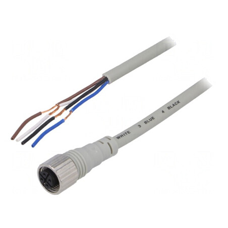 Cablu de Conectare M12 4 Pin 5m Negru | Electronic-mag.ro | Componente Electronice