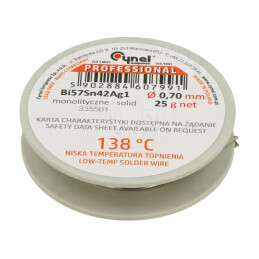 Sârmă de Lipit Fără Plumb 0,7mm 25g | Electronic-mag.ro | Componente Electronice
