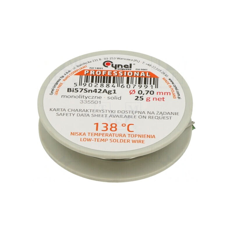Sârmă de Lipit Fără Plumb 0,7mm 25g | Electronic-mag.ro | Componente Electronice Sârmă de Lipit Fără Plumb 0,7mm 25g | Electronic-mag.ro | Componente Electronice