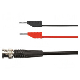 Cablu de măsurare BNC la mufă banană 0,5m | Electronic-mag.ro | Componente Electronice