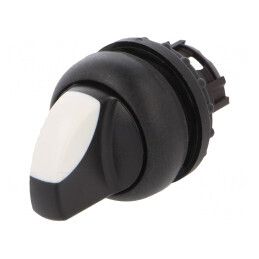 Comutator Rotativ 22mm 2 Pozitii Alb-Negru | Electronic-mag.ro | Componente Electronice