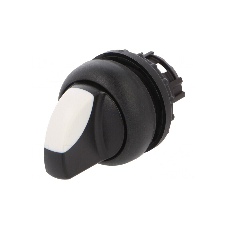 Comutator Rotativ 22mm 2 Pozitii Alb-Negru | Electronic-mag.ro | Componente Electronice