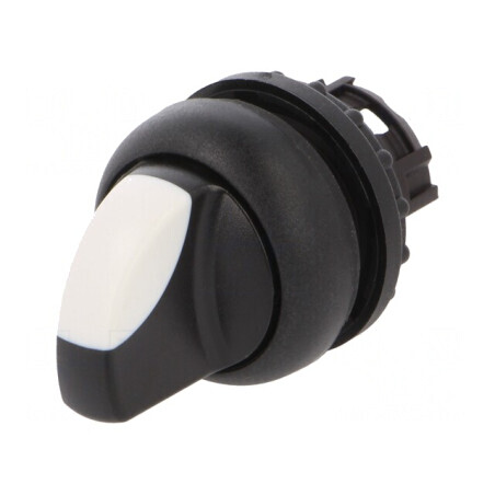 Comutator Rotativ 22mm 2 Pozitii Alb-Negru | Electronic-mag.ro | Componente Electronice