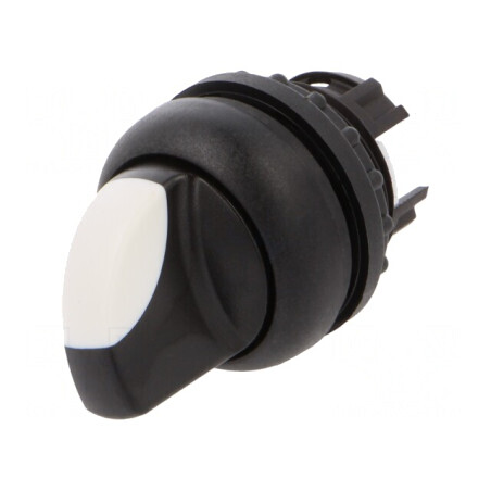 Comutator Rotativ 22mm Alb-Negru | Electronic-mag.ro | Componente Electronice