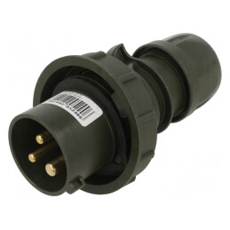 Conector: alimentare AC trifazate | mufă | tată | 16A | 230VAC | IP67 | 0132-6.U