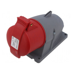 Conector Alimentare Trifazat IP44 Soclu Mamă în Unghi | Electronic-mag.ro | Componente Electronice