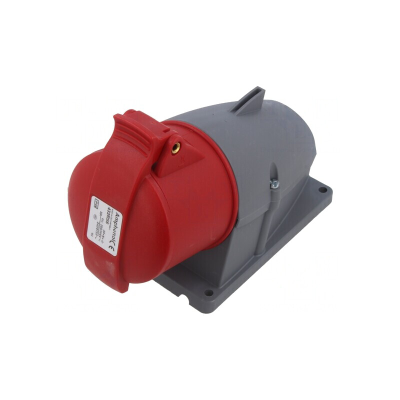 Conector Alimentare Trifazat IP44 Soclu Mamă în Unghi | Electronic-mag.ro | Componente Electronice