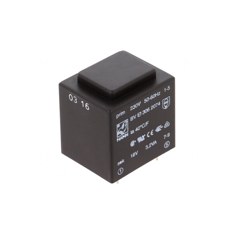 Transformator încapsulat 3,2VA 230V 18V 178mA PCB | Electronic-mag.ro | Componente Electronice Transformator încapsulat 3,2VA 230V 18V 178mA PCB | Electronic-mag.ro | Componente Electronice