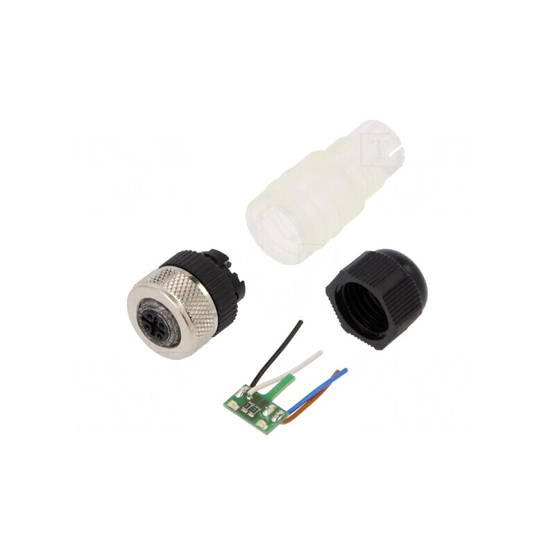 Mufă M12 4 PIN mamă cu LED și protecție IP67 | Electronic-mag.ro | Componente Electronice Mufă M12 4 PIN mamă cu LED și protecție IP67 | Electronic-mag.ro | Componente Electronice