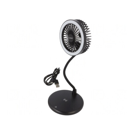 Lampă USB cu ventilator neagră 10W 5V/1A | Electronic-mag.ro | Componente Electronice