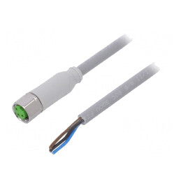 Cablu Conectare M8 PIN 3 Drept 5m PVC 60VAC | Electronic-mag.ro | Componente Electronice