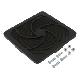 Carcasă de Protecție Neagră 124x124mm IP20 | Electronic-mag.ro | Componente Electronice