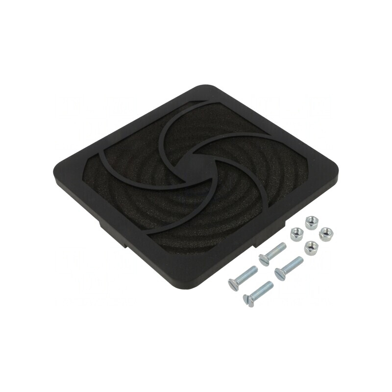 Carcasă de Protecție Neagră 124x124mm IP20 | Electronic-mag.ro | Componente Electronice