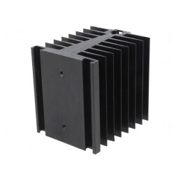 Radiator Extrudat Negru pentru Relee SSR Monofazate 80mm | Electronic-mag.ro | Componente Electronice