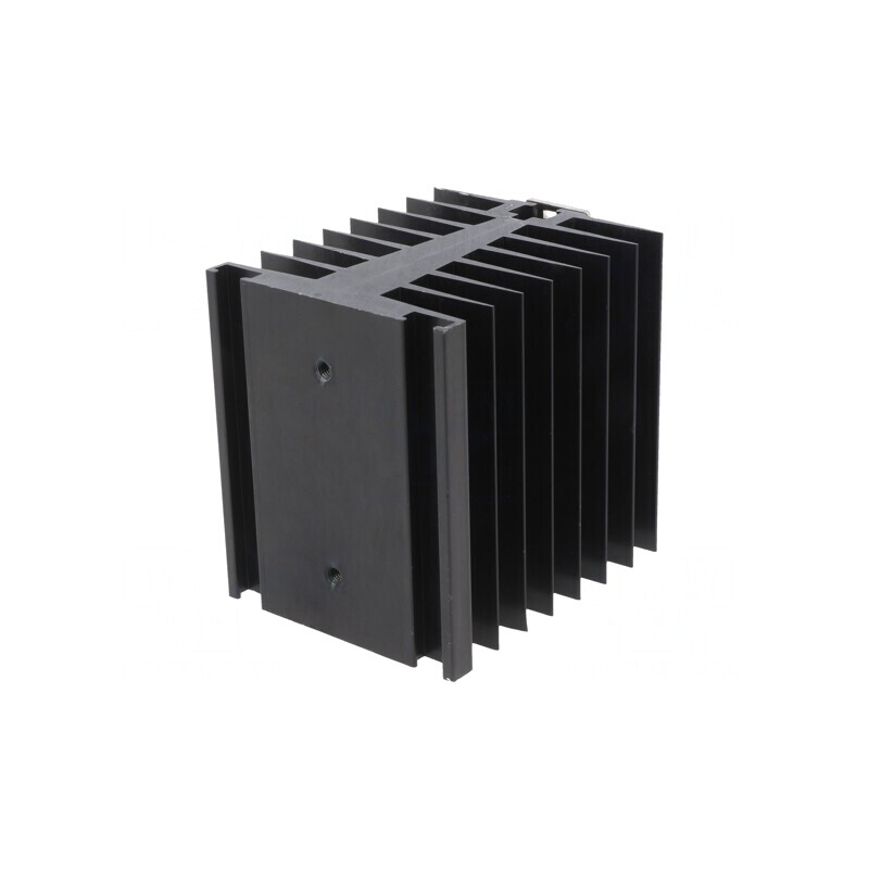 Radiator Extrudat Negru pentru Relee SSR Monofazate 80mm | Electronic-mag.ro | Componente Electronice