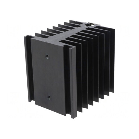 Radiator Extrudat Negru pentru Relee SSR Monofazate 80mm | Electronic-mag.ro | Componente Electronice