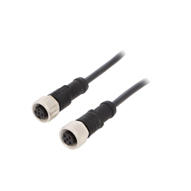 Cablu Senzori Automatizări PIN 5 M12-M12 1m Mufă-Mufă | Electronic-mag.ro | Componente Electronice