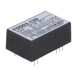 Convertor DC/DC 3W 20-60V la 12V/-12V | Electronic-mag.ro | Componente Electronice