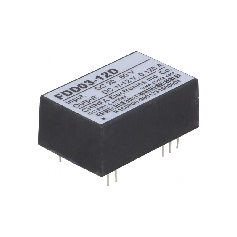 Convertor DC/DC 3W 20-60V la 12V/-12V | Electronic-mag.ro | Componente Electronice