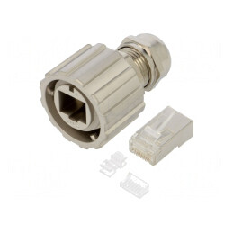 Mufă | RJ45 | PIN: 8 | Cat: 6a | ecranat | Dispunere: 8p8c | 4,83÷6,73mm | 17-150284