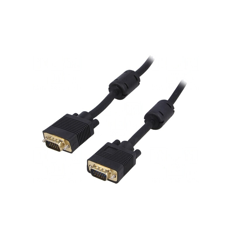 Cablu D-Sub 15 Pin HD Negru 15m | Electronic-mag.ro | Componente Electronice