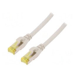 Patch cord S/FTP Cat6a Cu LSZH Gri 15m