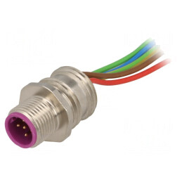 Soclu M12 PIN 5 tată Profibus montare panou 0,5m | Electronic-mag.ro | Componente Electronice