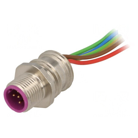 Soclu M12 PIN 5 tată Profibus montare panou 0,5m | Electronic-mag.ro | Componente Electronice