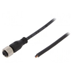 Cablu de conectare M12 4 pini 5m 250VAC 4A PUR | Electronic-mag.ro | Componente Electronice